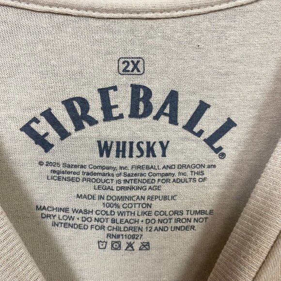 Fireball Whiskey Ignite the Night The Wild West Promo Tee 2X - Picture 4 of 5